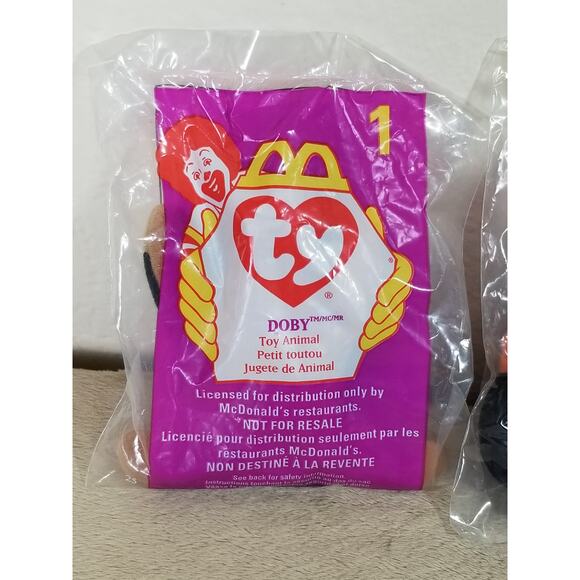 McDonalds TY Doby & Waddle New Sealed 4" Plush Animal Toy 1998 x2 Vintage - Picture 2 of 8
